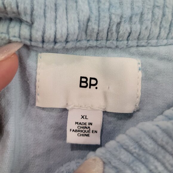 Nordstrom BP NWT Blue Cashmere soft Corduroy ribbed Shirt XL - Picture 2 of 10